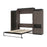 Bestar Murphy Beds Bark Gray & Graphite Orion 124W Queen Murphy Bed With Multifunctional Storage - Available in 2 Colors