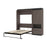 Bestar Murphy Beds Bark Gray & Graphite Orion Full Murphy Bed And Storage Cabinet With Pull-Out Shelf - Available in 2 Colors