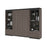 Bestar Murphy Beds Orion 118W Full Murphy Bed And 2 Shelving Units With Drawers - Available in 2 Colors