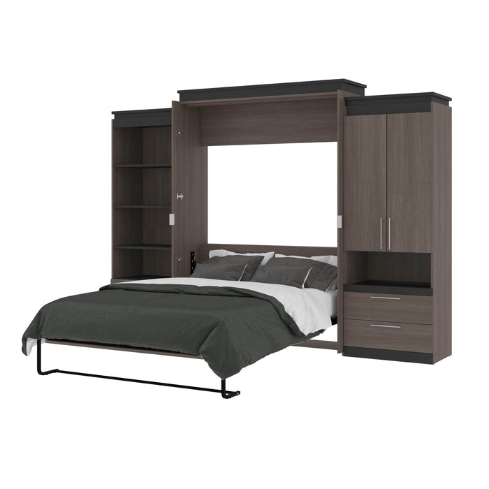 Bestar Murphy Beds Orion 124W Queen Murphy Bed And Multifunctional Storage With Drawers - Available in 2 Colors
