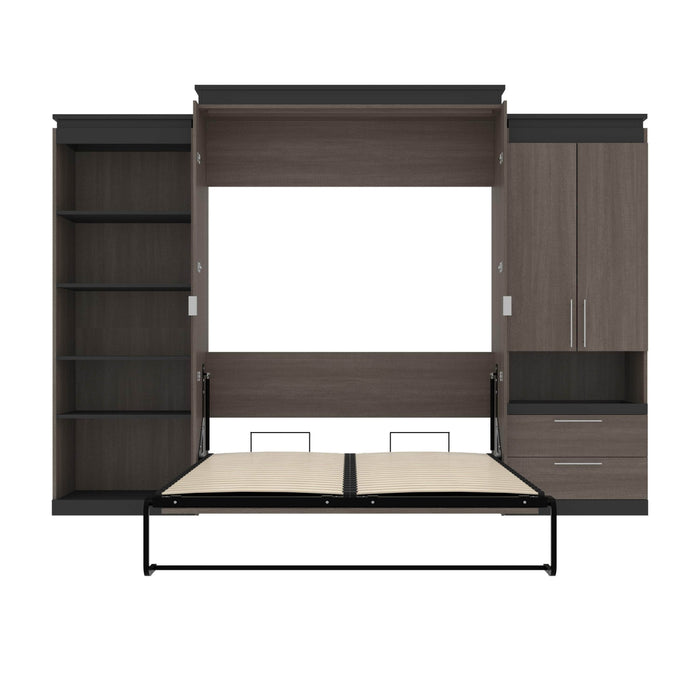 Bestar Murphy Beds Orion 124W Queen Murphy Bed With Multifunctional Storage - Available in 2 Colors