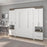 Bestar Full Murphy Bed Orion 98W Full Murphy Bed And 2 Storage Cabinets With Pull-Out Shelves (99W) In White & Walnut Gray