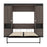Bestar Full Murphy Bed Orion 98W Full Murphy Bed And 2 Storage Cabinets With Pull-Out Shelves (99W) In Bark Gray & Graphite