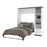 Bestar Murphy Beds Orion Full Murphy Bed And Narrow Shelving Unit With Drawers - Available in 2 Colors