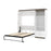 Bestar Full Murphy Bed Orion Full Murphy Bed And Shelving Unit With Drawers (89W) In White & Walnut Gray