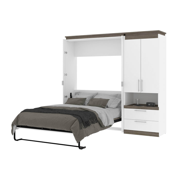 Bestar Murphy Beds Orion Full Murphy Bed And Storage Cabinet With Pull-Out Shelf - Available in 2 Colors