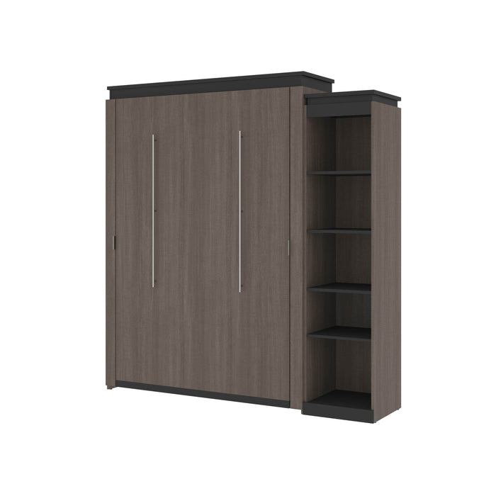 Bestar Murphy Beds Orion Queen Murphy Bed With Narrow Shelving Unit - Available in 2 Colors