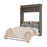 Bestar Murphy Beds Versatile 59W Full Murphy Bed In Walnut Gray