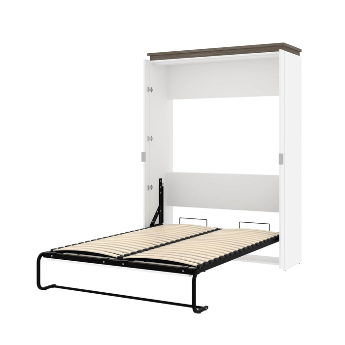 Bestar Murphy Beds White & Walnut Gray Orion 57W Full Murphy Bed - Available in 2 Colors