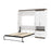 Bestar Murphy Beds White & Walnut Gray Orion Full Murphy Bed And Storage Cabinet With Pull-Out Shelf - Available in 2 Colors