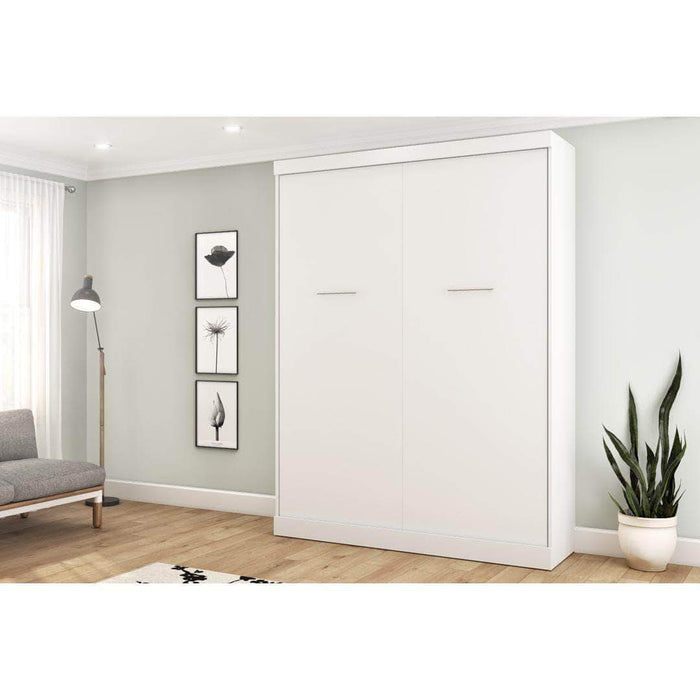 Bestar Murphy Wall Bed White Nebula Full Size Wall Bed available in 4 Colors