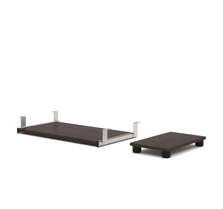 Bestar Office Accessories Dark Chocolate Embassy Keyboard Tray and CPU Stand - Available in 2 Colors