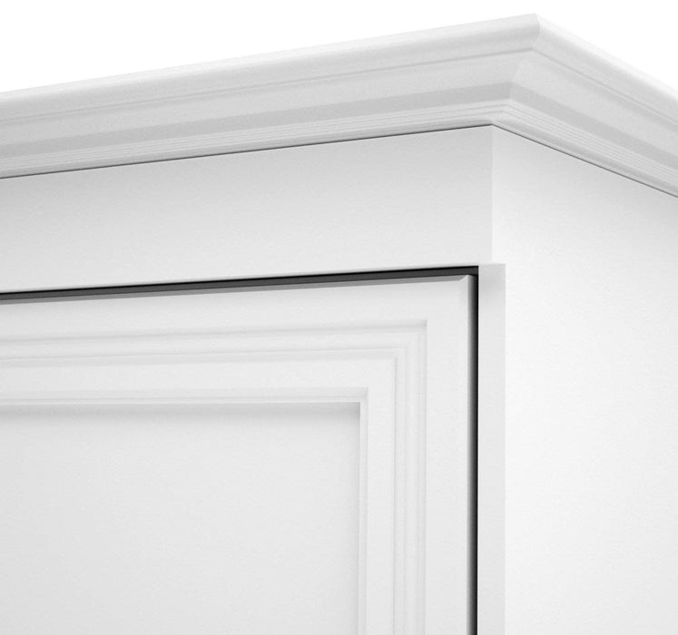 Bestar Queen Murphy Bed White Versatile Queen Murphy Bed and 1 Storage Unit with Door (92”) - White