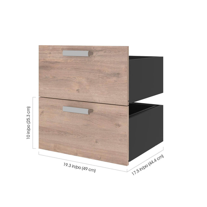 Bestar Shelves Drawers and Doors Cielo 2-Drawer Set for Cielo 19.5” Closet Organizer - Available in 2 Colors