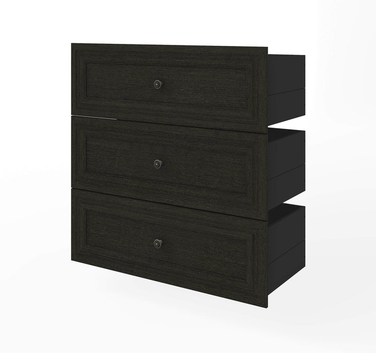 Bestar Shelves Drawers and Doors Versatile 3-Drawer Set for Versatile 36” Storage Unit - Available in 2 Colors