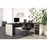 Bestar Slate & Sandstone Connexion L-Shaped Desk with Pedestal - Available in 3 Colors