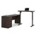 Bestar Standing Desk Dark Chocolate Embassy 2-Piece Set Including a Standing Desk and a Pedestal Desk - Dark Chocolate