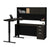 Bestar Standing Desk Deep Gray & Black Pro-Concept Plus 2-Piece Set Including a Standing Desk and a Desk with Hutch - Available in 2 Colors