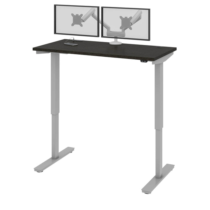 Bestar Standing Desk Deep Gray Upstand 24” x 48” Standing Desk with Dual Monitor Arm - Available in 4 Colors