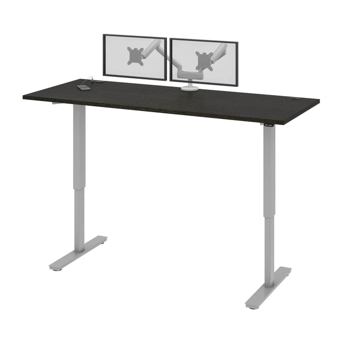Bestar Standing Desk Deep Gray Upstand 30” x 72” Standing Desk with Dual Monitor Arm - Available in 4 Colors