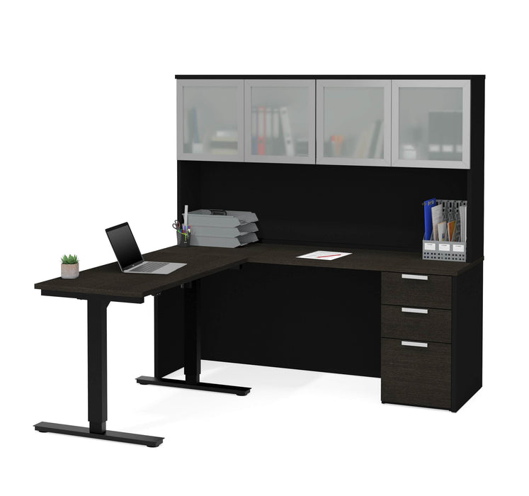 Bestar Standing Desk Pro-Concept Plus 2-Piece set including a standing desk and a desk with hutch - Available in 2 Colors - 1