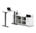 Bestar Standing Desk White Pro-Linea 2-Piece Set Including a Standing Desk and a Credenza - Available in 3 Colors
