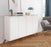 Bestar Storage Cabinet White Krom 60” Storage Cabinet with Metal Legs - White