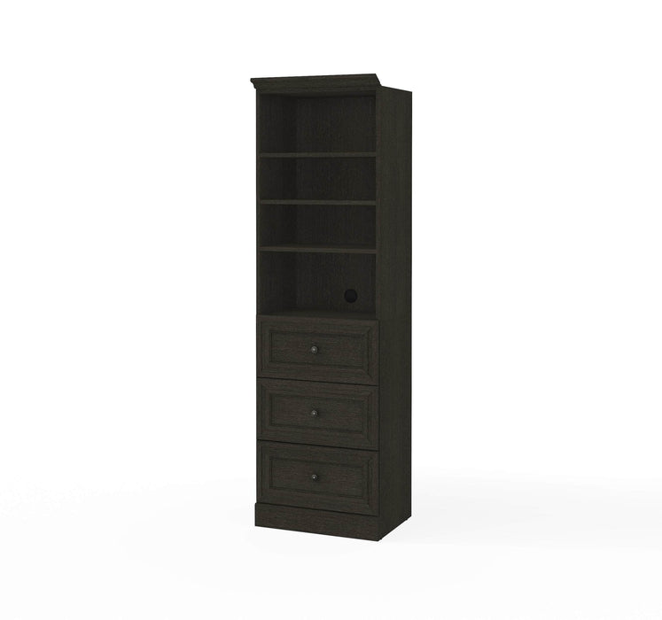 Bestar Storage Unit Deep Gray Versatile 25” Storage Unit with 3 Drawers - Available in 2 Colors