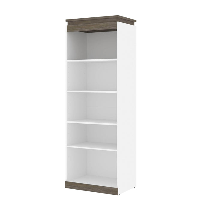 Bestar Storage White & Walnut Gray Orion 30W Shelving Unit - Available in 2 Colors
