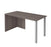 Bestar Table Desk Bark Gray i3 Plus Table Desk with Two Metal Legs - Bark Gray