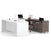 Bestar U-Desk Bark Gray & White Pro-Linea U-Shaped Executive Desk - Available in 2 Colors