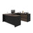 Bestar U-Desk Connexion U-Shaped Executive Desk with Lateral File Cabinet - Available in 3 Colors