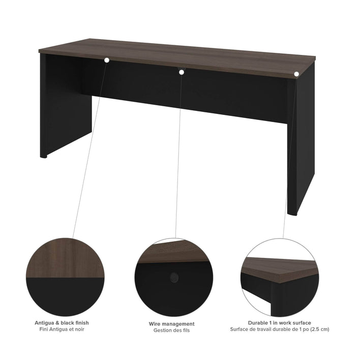 Bestar U-Desk Connexion U-Shaped Executive Desk with Pedestal and Hutch - Available in 3 Colors