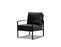 Mobital Arm Chair Black Mitchell Leather Arm Chair With Black Powder Coated Steel Frame - Available in 2 Colors