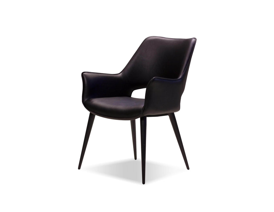  Mobital Arm Chair Black With Black Metal Frame Stratford Leatherette Arm Chair - Available in 2 Colors