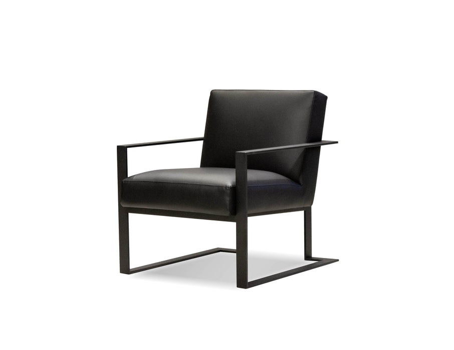  Mobital Arm Chair Black with Black Powder Coat Motivo Leatherette Arm Chair - Available in 2 Colors