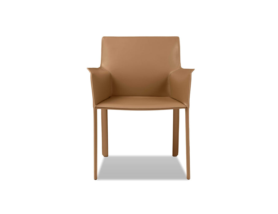 Mobital Arm Chair Caramel Fleur Arm Chair Full Leather Wrap - Available in 4 Colors