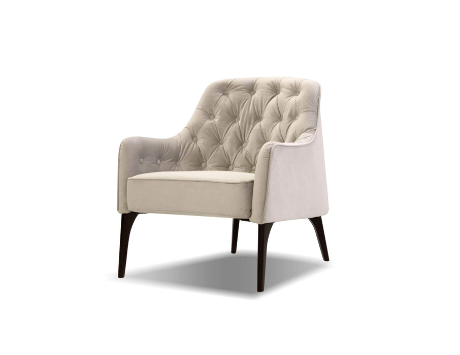 Mobital Arm Chair Oyster Velvet / Fabric Ellington Arm Chair With Black Wood Legs - Multiple Options Available