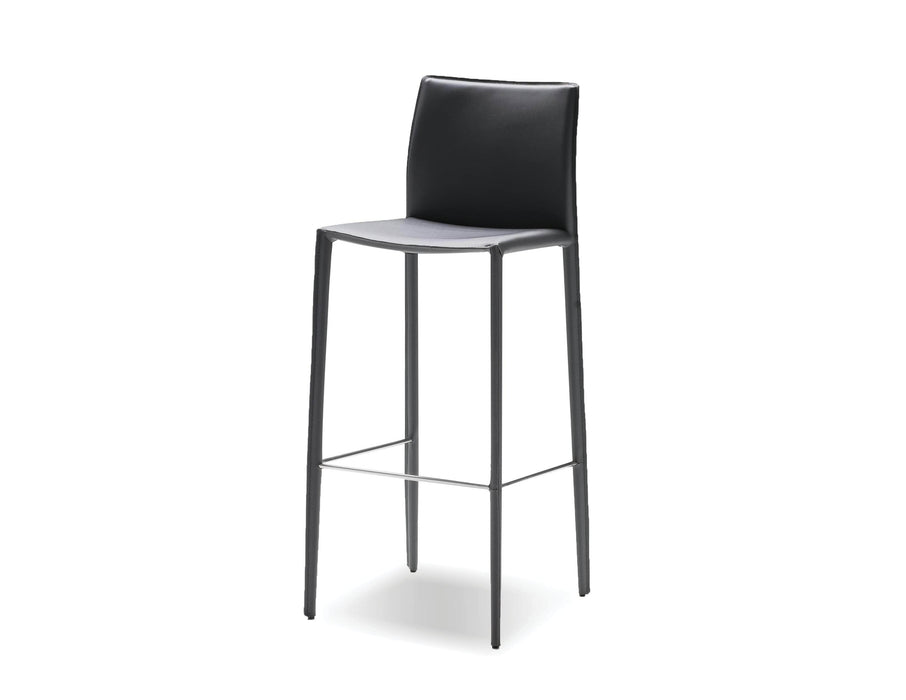  Mobital Bar Stool Gray Zak Full Leather Wrap Bar Stool Set Of 2 - Available in 3 Colors