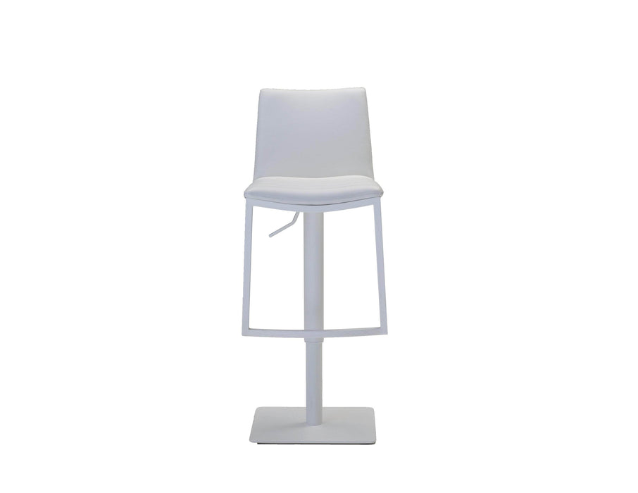  Mobital Bar Stool White Frame Raven Hydraulic Leatherette Bar Stool - Available in 2 Colors