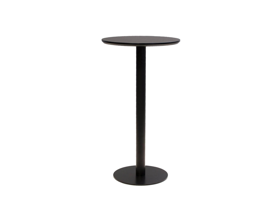Mobital Half Pint 23.50" Diameter Round Bar Table with Black Top and Black Powder Coated Steel Frame