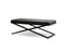 Mobital Crosstown 48" Wide Large Bench in Black Leatherette with Matte Black Powder Coated Steel