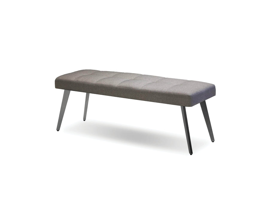 Mobital Bench Light Gray Brock Bench Light Gray Fabric With Brushed Stainless Steel