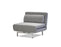 Mobital Chair-Bed Silver Tweed Iso Single Sleeper Swivel Chair-Bed With Silver Powder Coated Steel - Available in 4 Colors