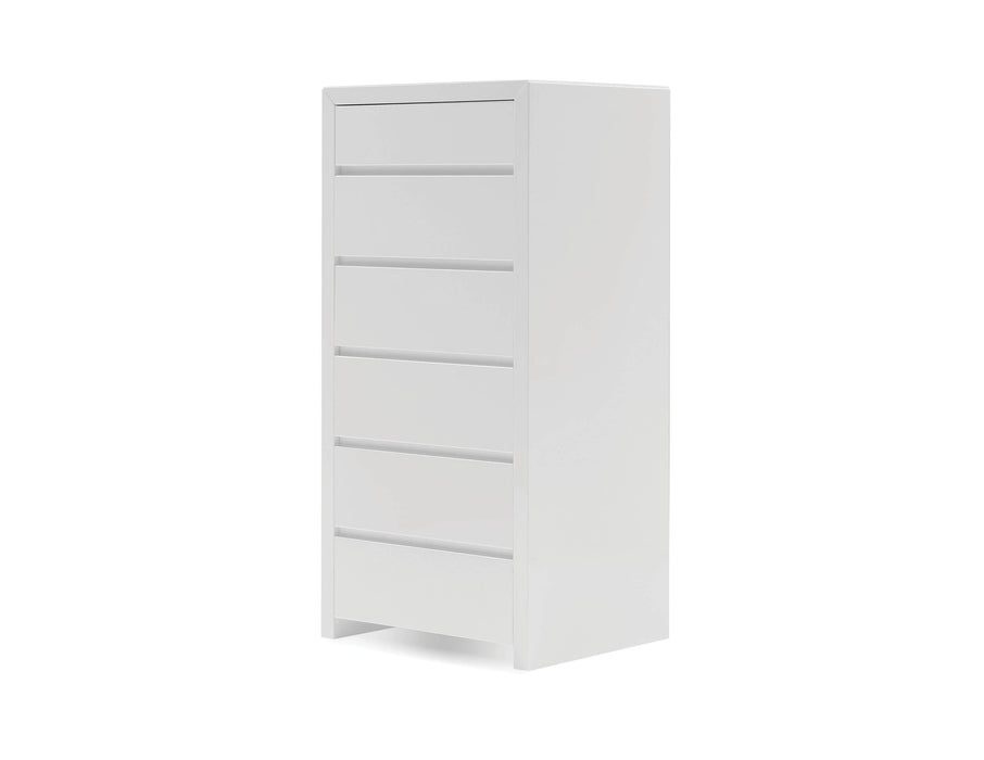 Mobital Chest High Gloss White Blanche 6-Drawer Chest - Available in 2 Colors