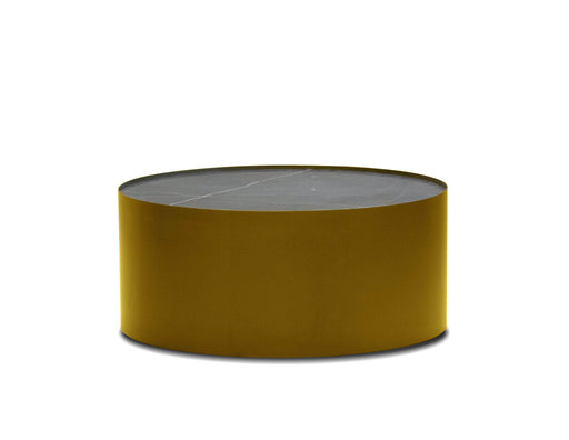 Mobital Auro Coffee Table With Black Marble Top And Brass Base