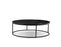  Mobital Onix 39" Round Coffee Table with Black Nero Marquina Marble Top and Black Powder Coated Steel