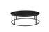 Mobital Coffee Table Black Onix 39" Round Coffee Table Black Nero Marquina Marble With Black Powder Coated Steel