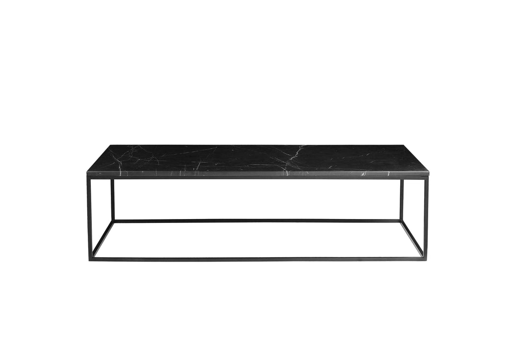  Mobital Coffee Table Black Onix Rectangular Coffee Table Black Nero Marquina Marble With Black Powder Coated Steel