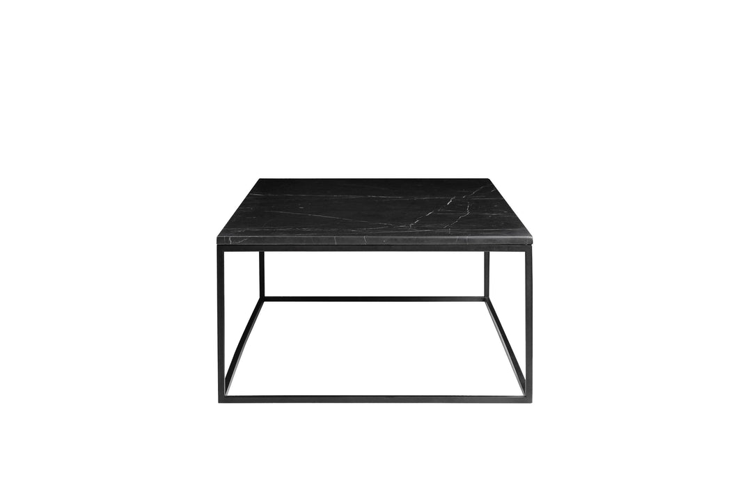 Mobital Coffee Table Black Onix Rectangular Coffee Table Black Nero Marquina Marble With Black Powder Coated Steel